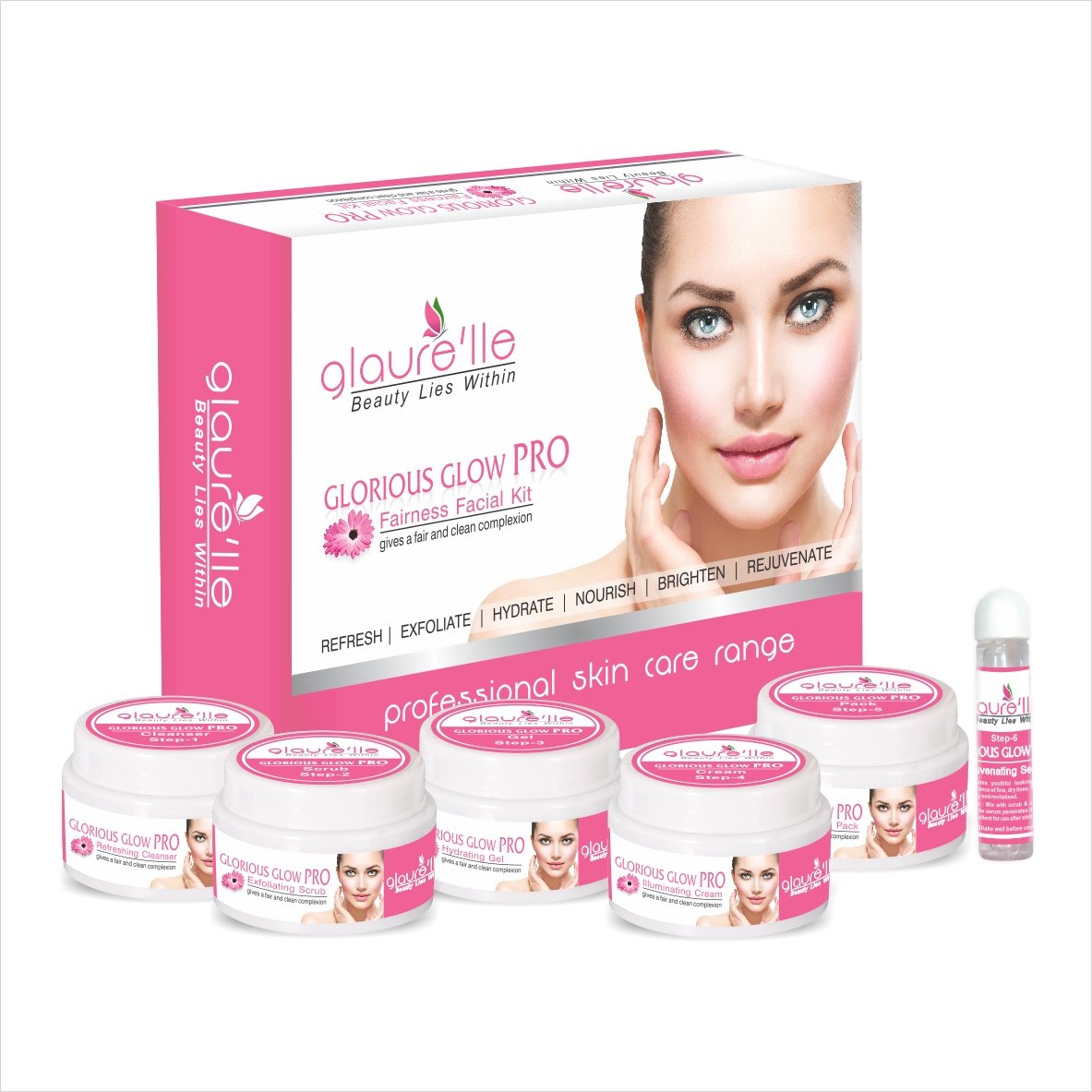 GLORIOUS GLOW PRO Fairness Facial Kit - Glaure'lle Salon Professional Skincare